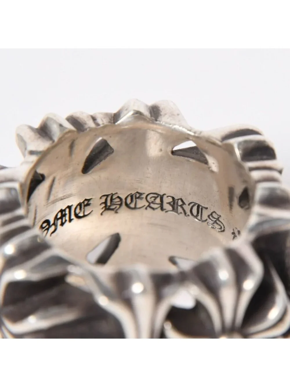 Chrome Hearts Cemetery Square Ring CH Cross 925 Sterling Silver